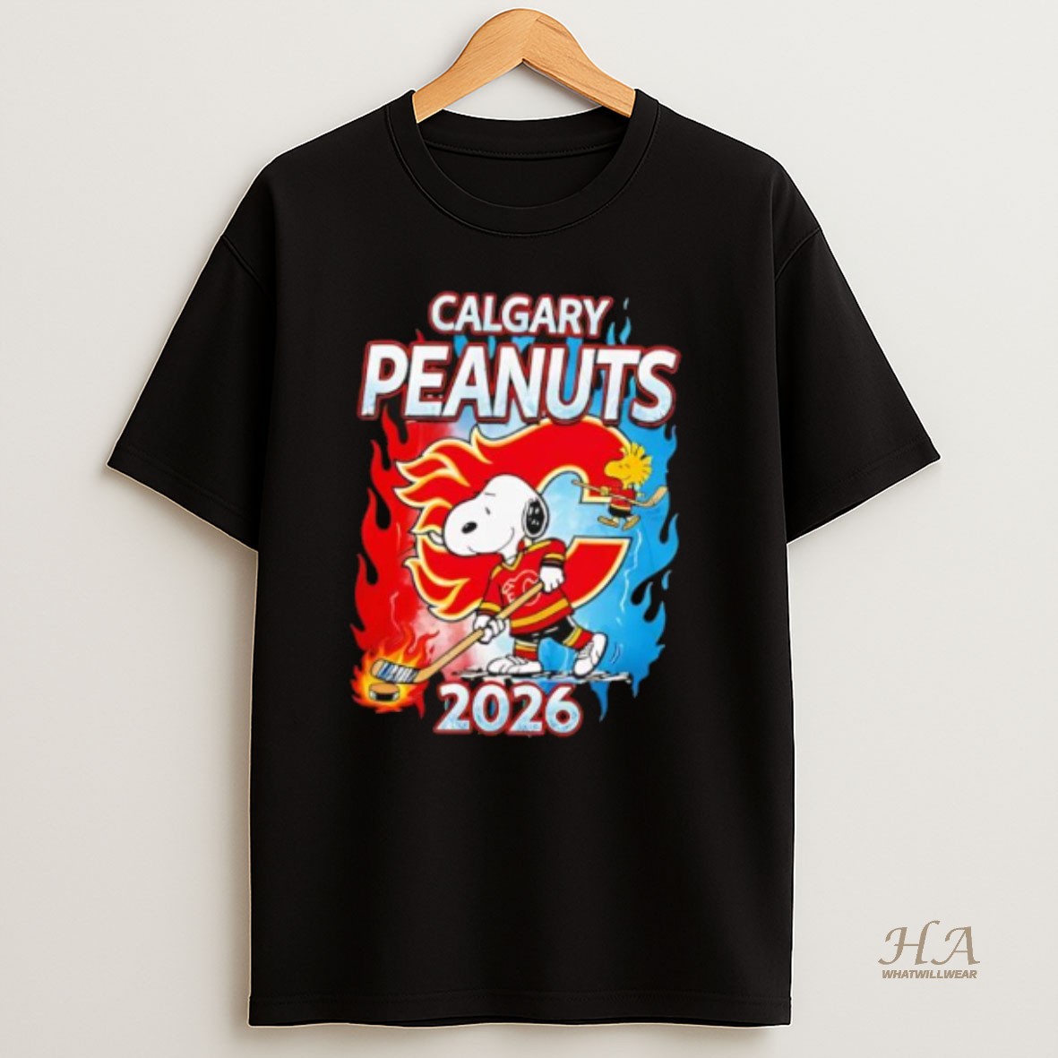 Official Calgary Flames Snoopy Peanuts 2026 T Shirt