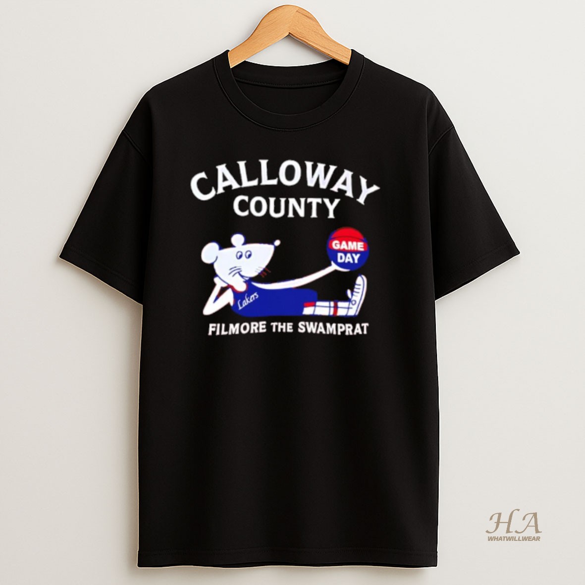 Official Calloway County Basketball Game Day Filmore The Swamprat T Shirt