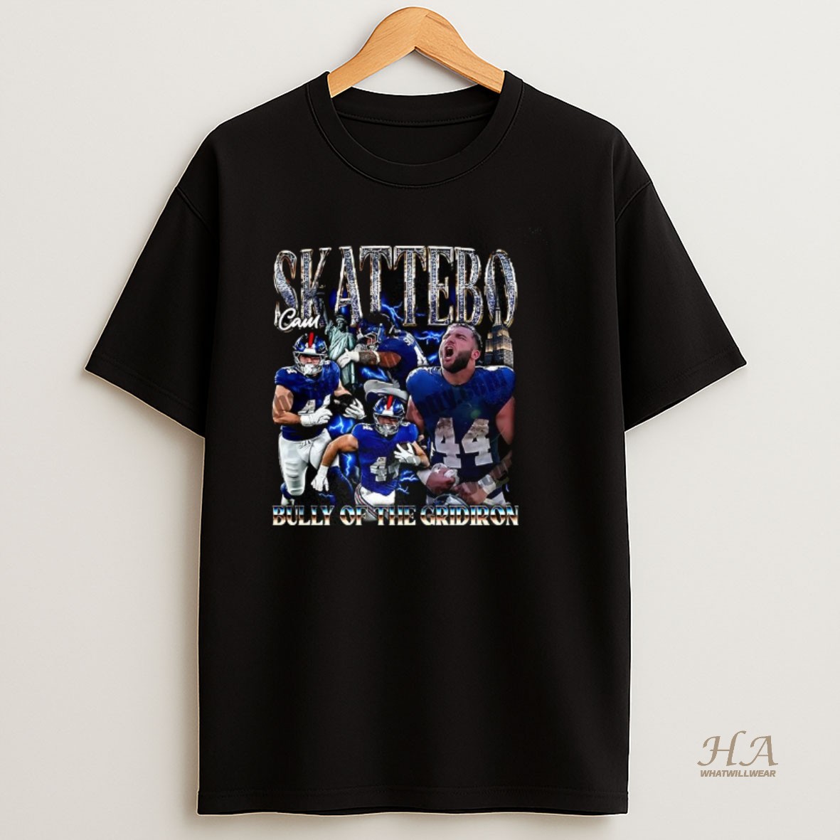 Official Cam Skattebo New York Giants Football Gameday Bully Of The Gridiron Graphic Shirt