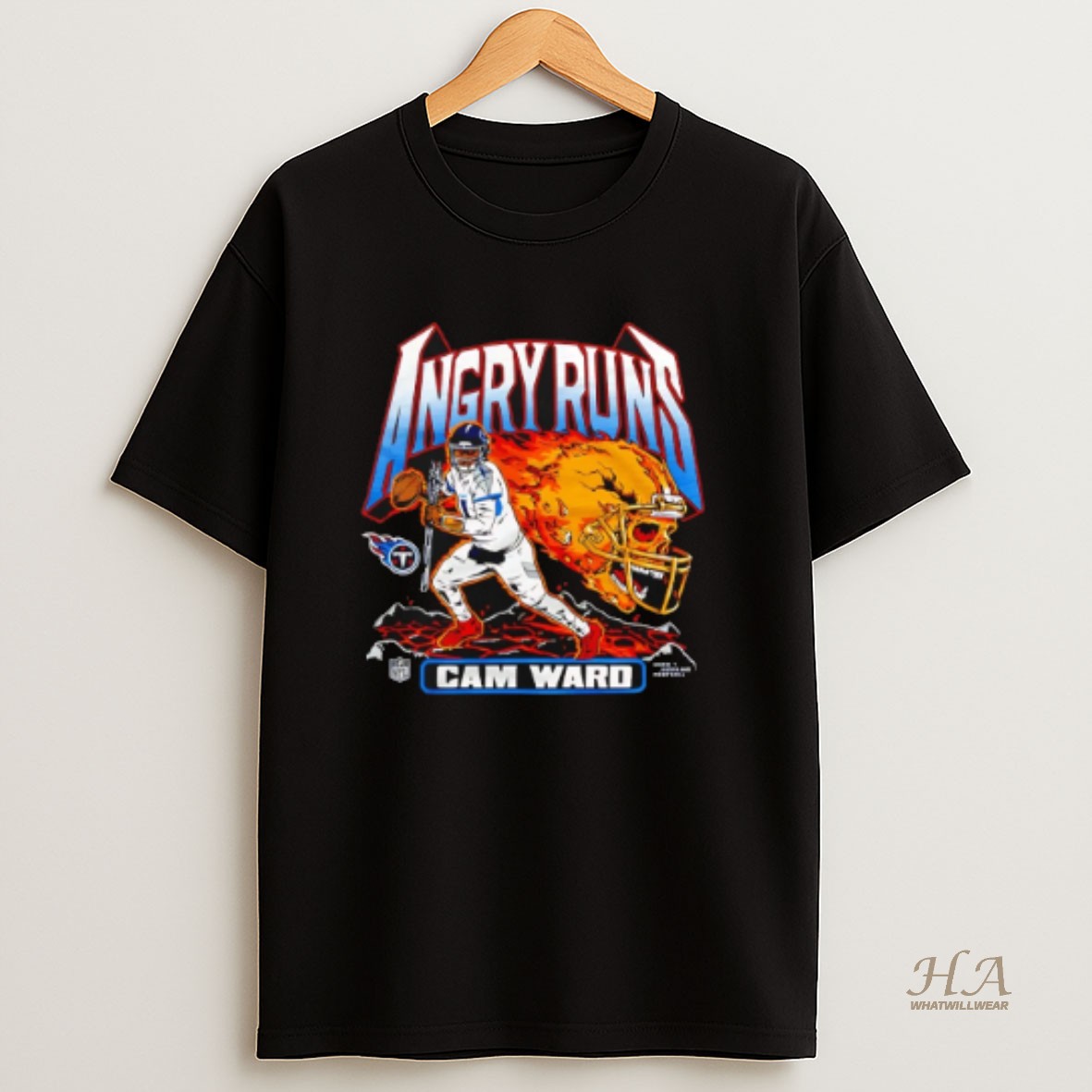 Official Cam Ward Tennessee Titan Angry Runs 2025 Shirt