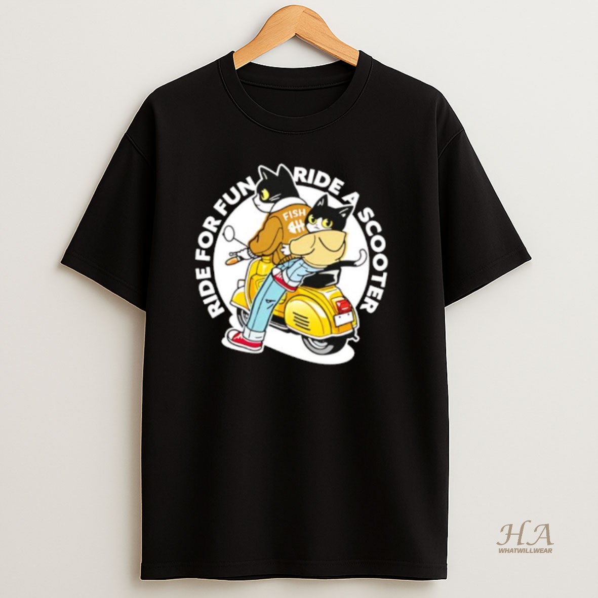 Official Candy Color Scooter Cats Fun City Ride T Shirt