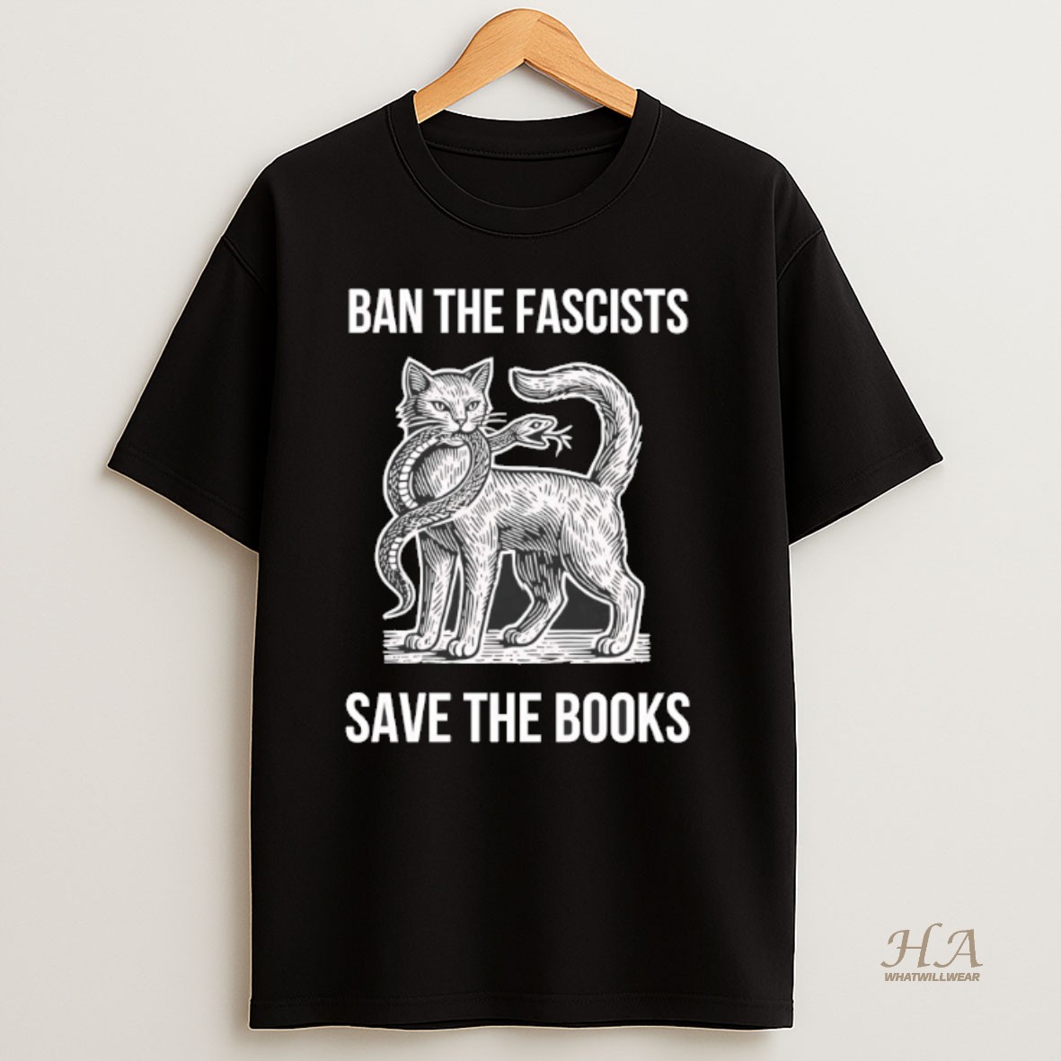 Official Cat Eat Snake Ban The Fascists Save The Books Shirt