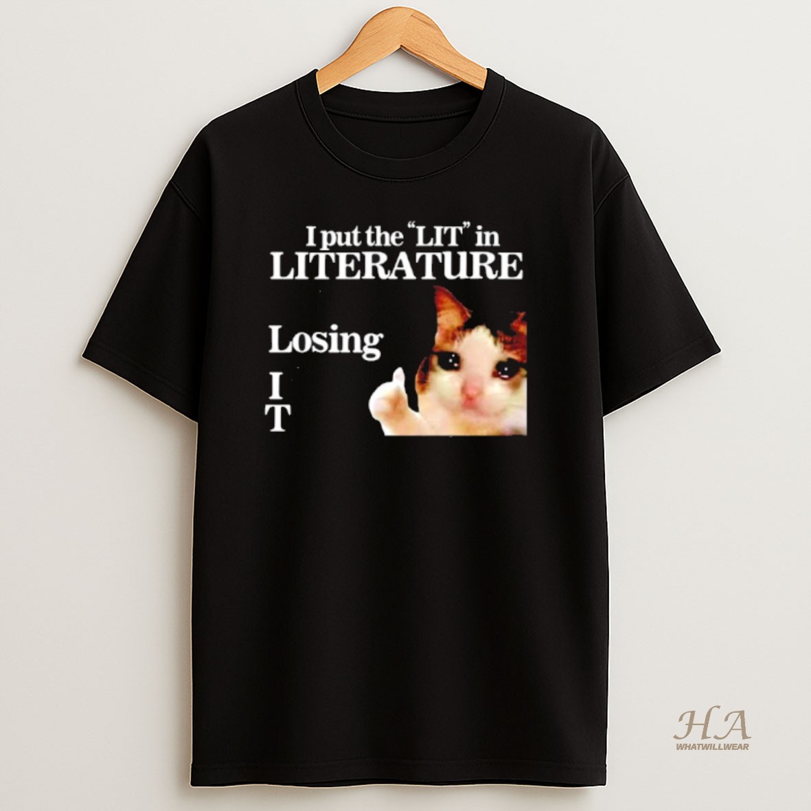 Official Cat I Put The Lit In Literature Losing It Graphic T Shirt