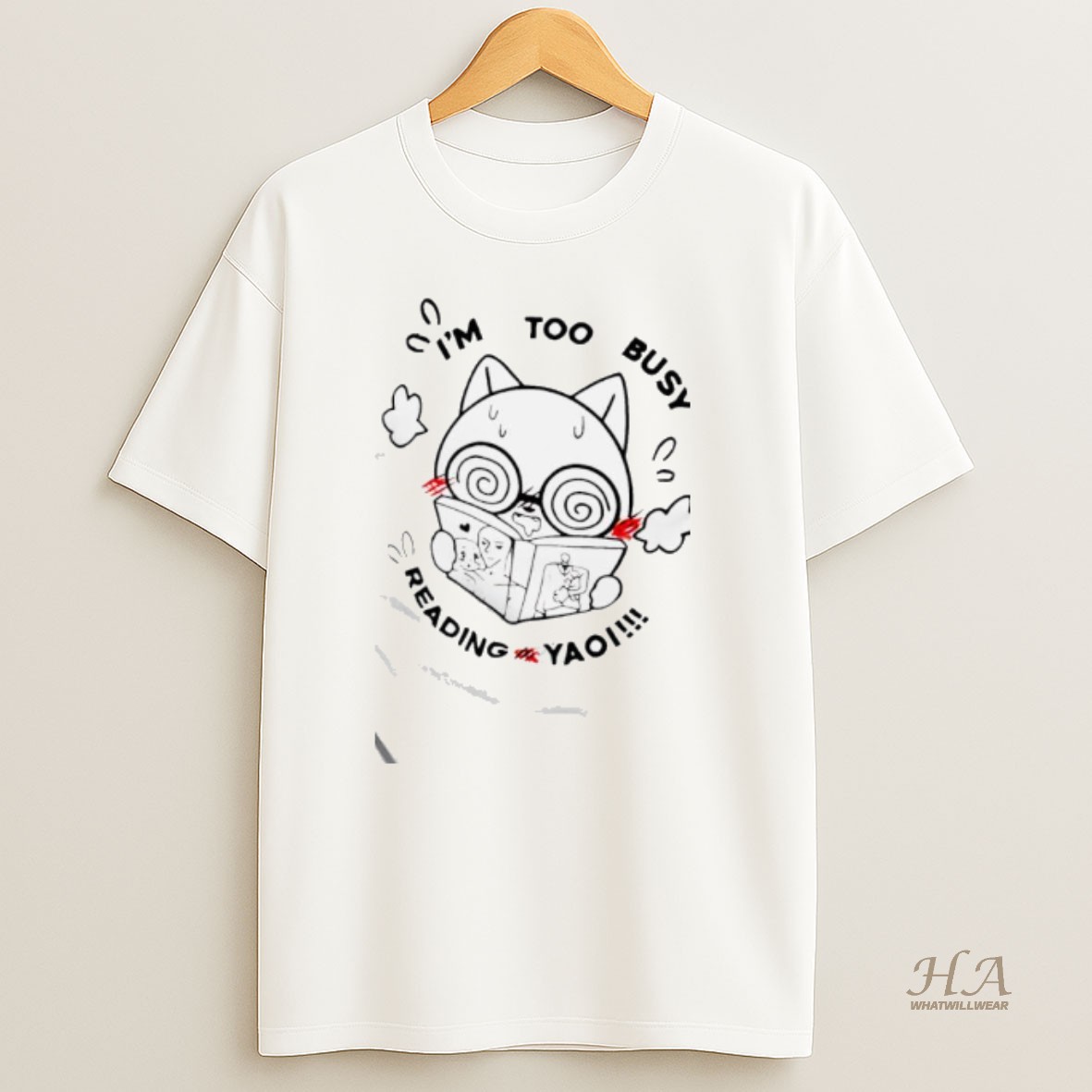 Official Cat Im Too Busy Reading Yaoi T Shirt