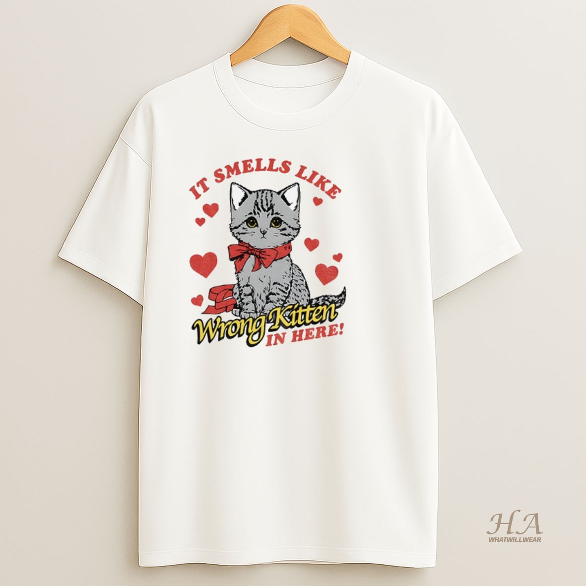 Official Cat It Smells Like Wrong Kitten In Here Shirt