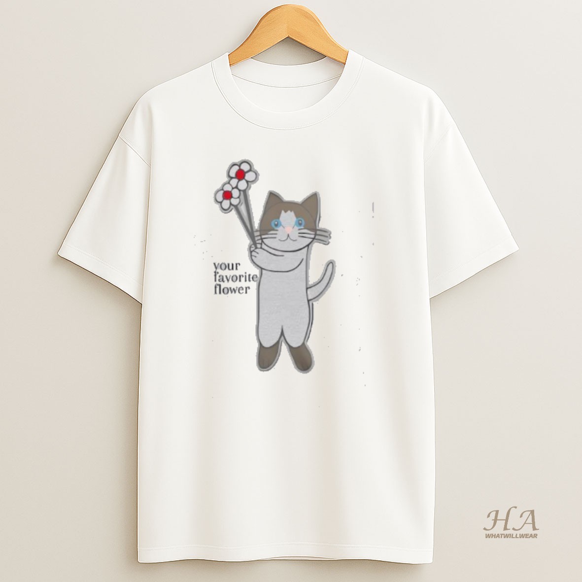 Official Cat Your Favorite Flower Cute T Shirt