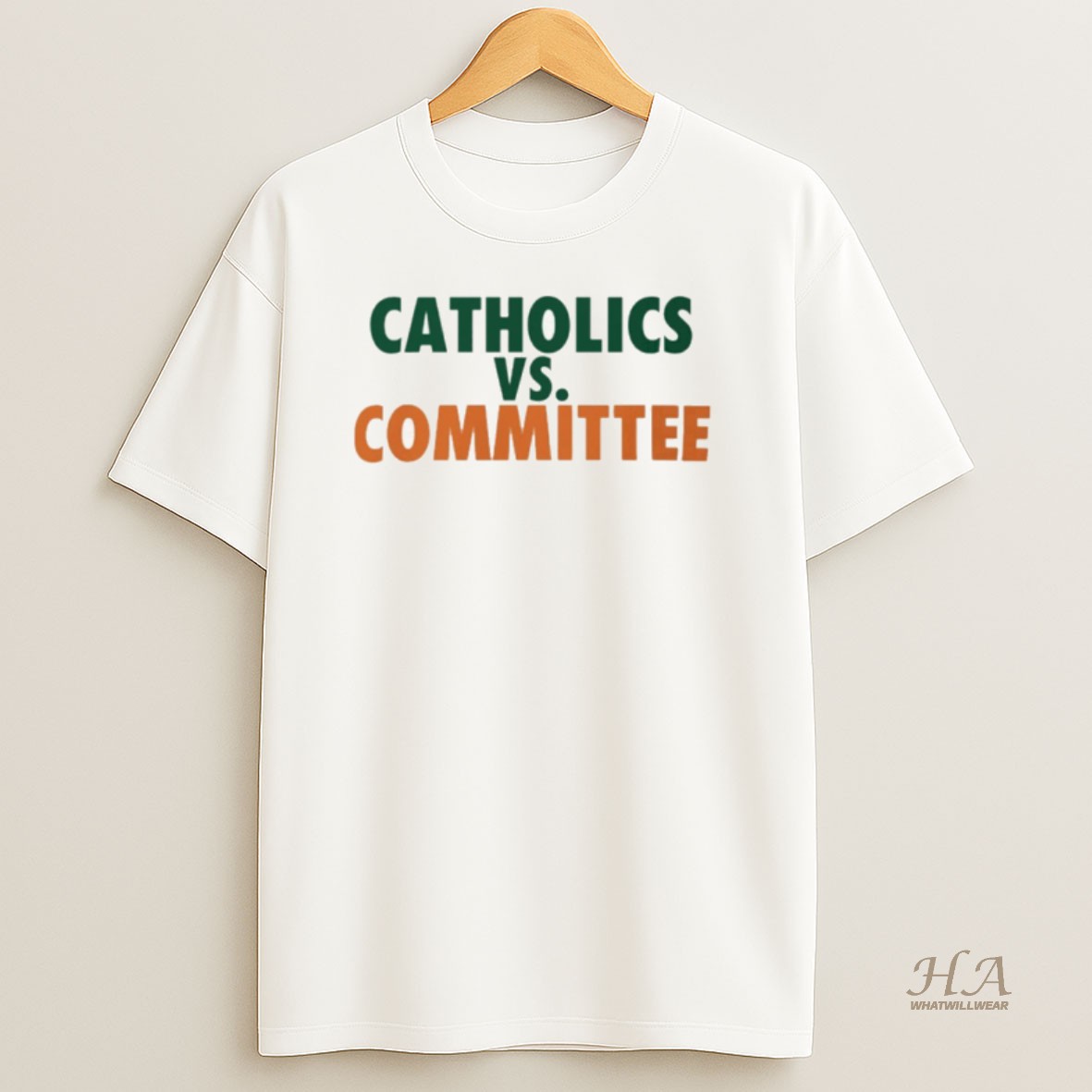 Official Catholics Vs Committee Statement Tee On Nd Missing The Playoffs Shirt