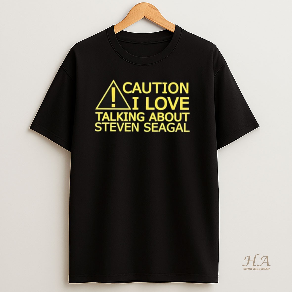 Official Caution I Love Talking About Steven Seagal Shirt