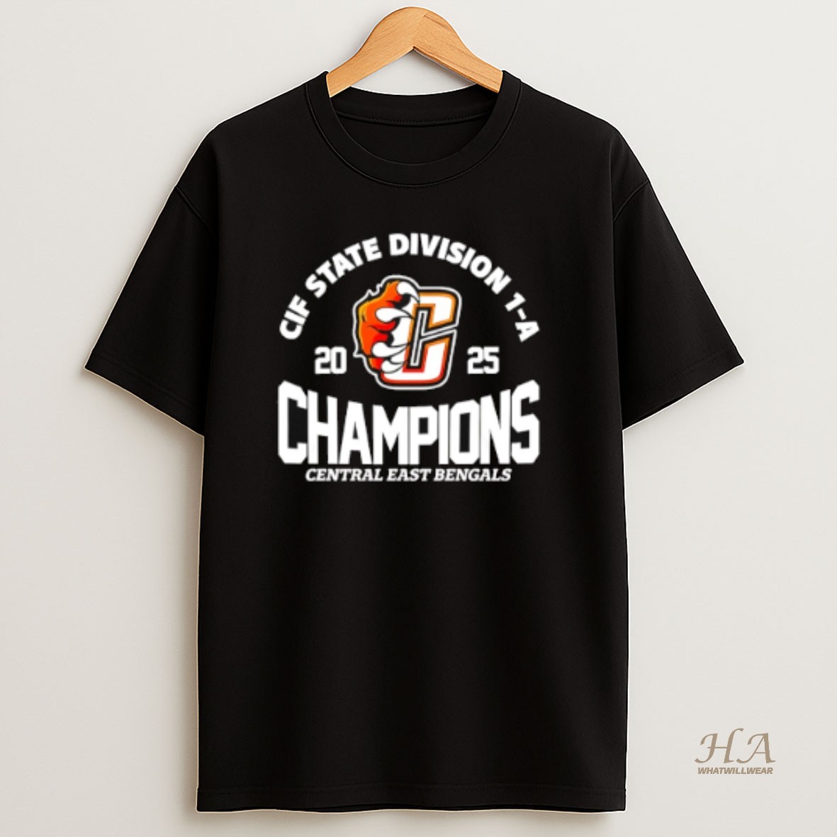 Official Central East Bengals 2025 Cif State Division 1 A Champions T Shirt