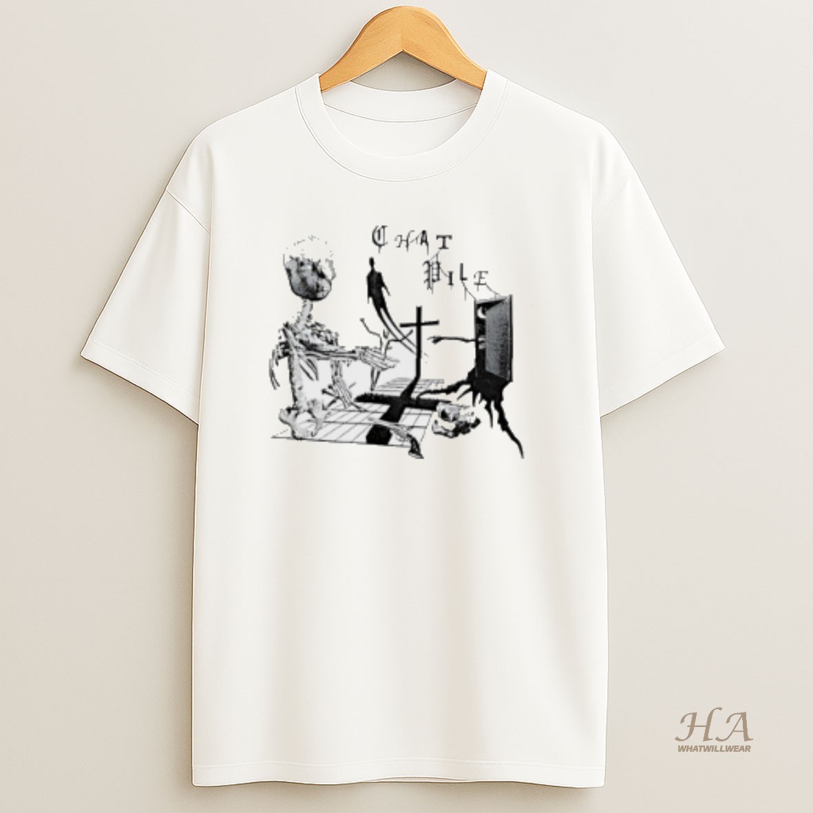 Official Chat Pile Ivory Crosses T Shirt