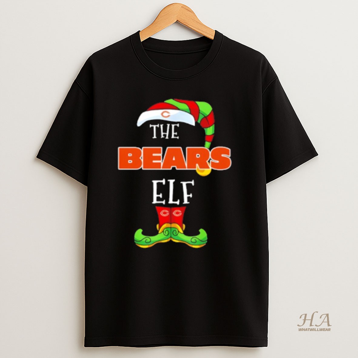Official Chicago Bears Christmas Elf T Shirt