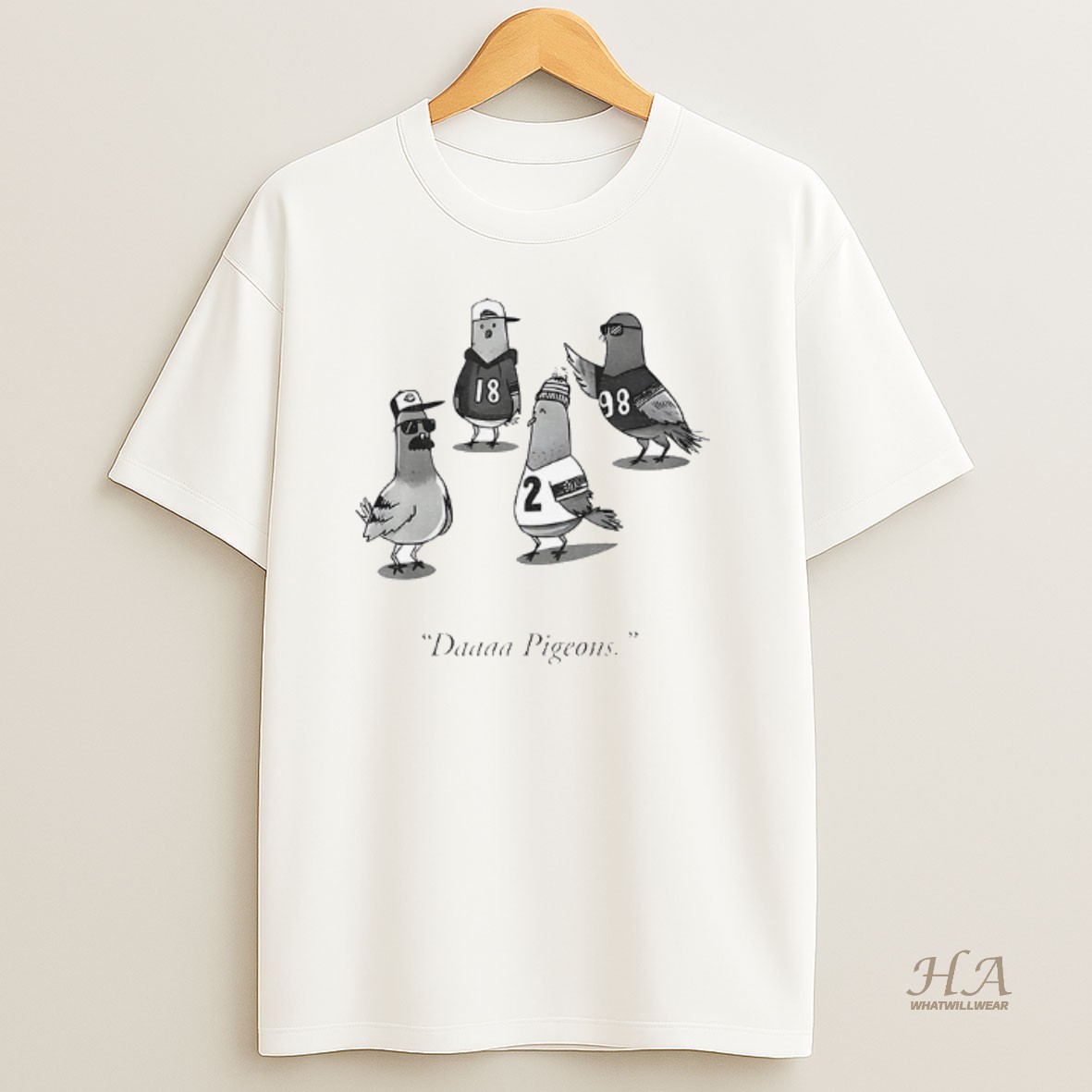Official Chicago Bears Football Daaaa Pigeons T Shirt