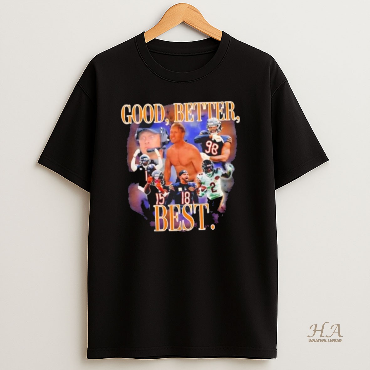 Official Chicago Bears Good Better Best Football Players Graphic T Shirt