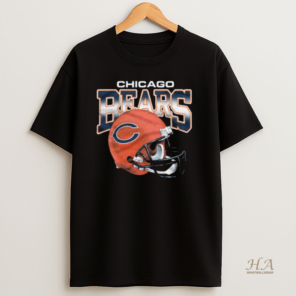 Official Chicago Bears Gradient Helmet Long Sleve Shirt