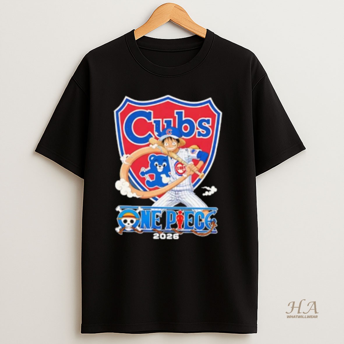 Official Chicago Cubs One Piece 2026 Luffy T Shirt