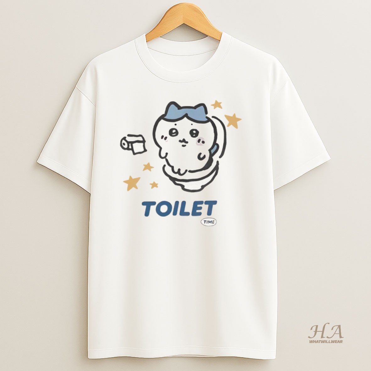 Official Chiikawa Japanese Cute Kawaii Toilet Time Shirt
