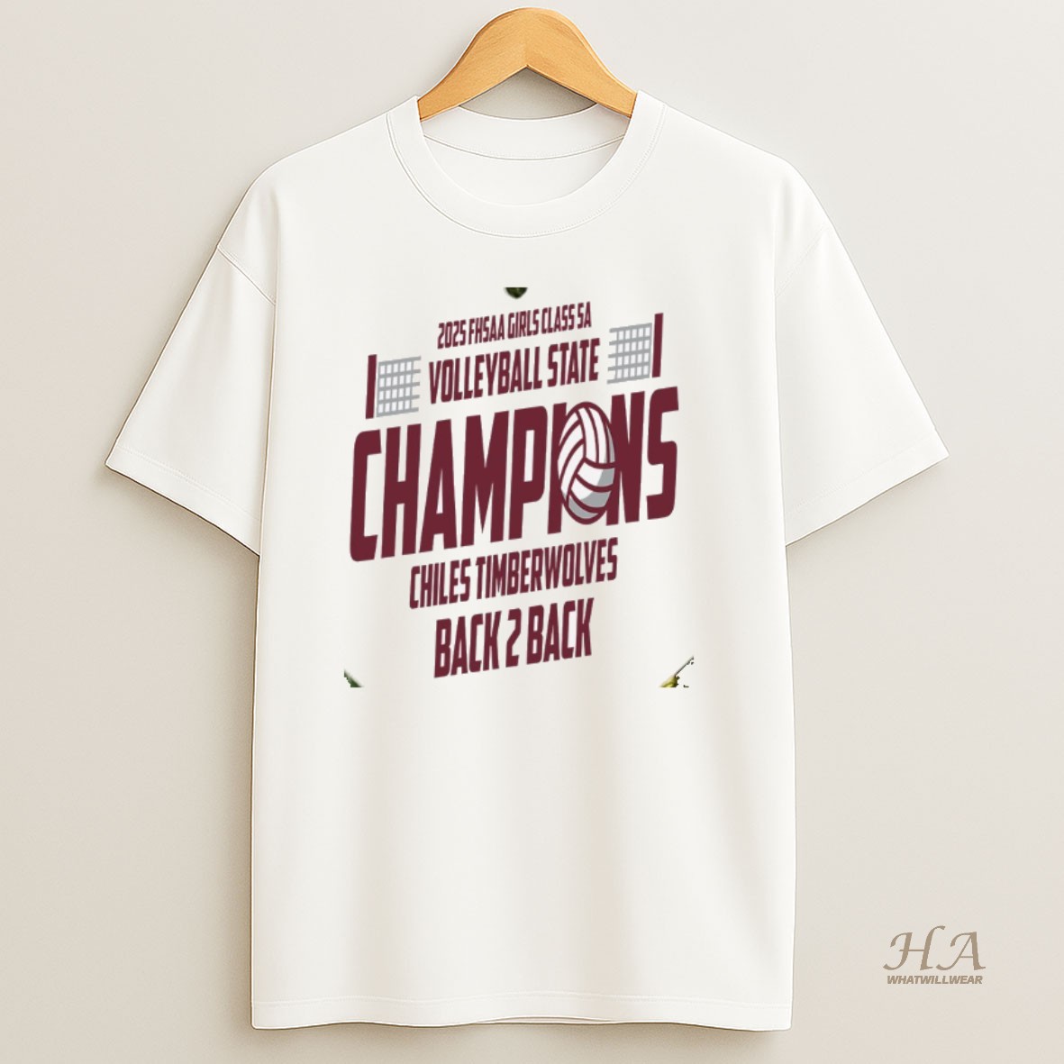 Official Chiles Timberwolves Back To Back 2025 Fhsaa Girls Class 5a Volleyball State Champions T Shirt
