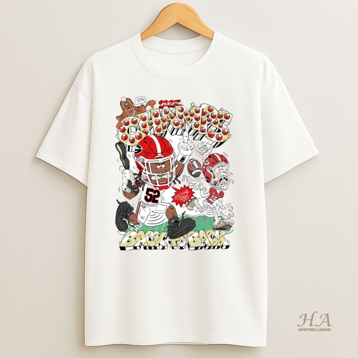 Official Christen Miller Georgia Bulldogs Back To Back 2025 Champions Shirt