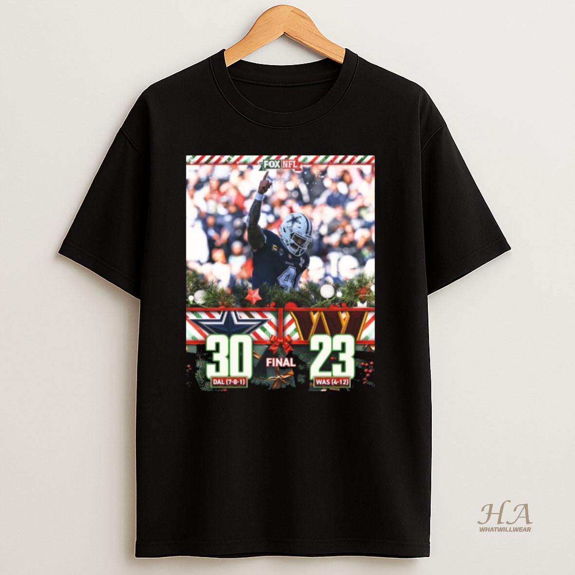 Official Christmas Day Nfl Dallas Cowboys Defeated Washington Commanders 30 23 T Shirt