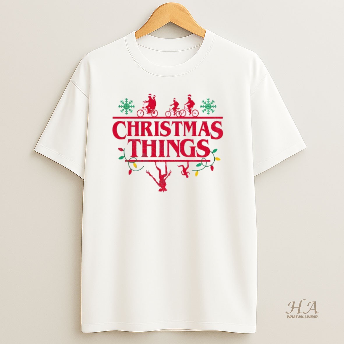 Official Christmas Things Stranger Christmas Upside Down Merry Christmas Hot Movie 2025 T Shirt