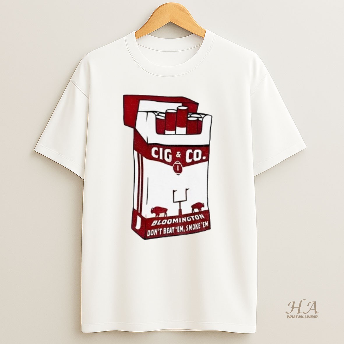 Official Cig And Co Indiana University Football Coach Inspired Dont Beat Em Smoke Em Shirt