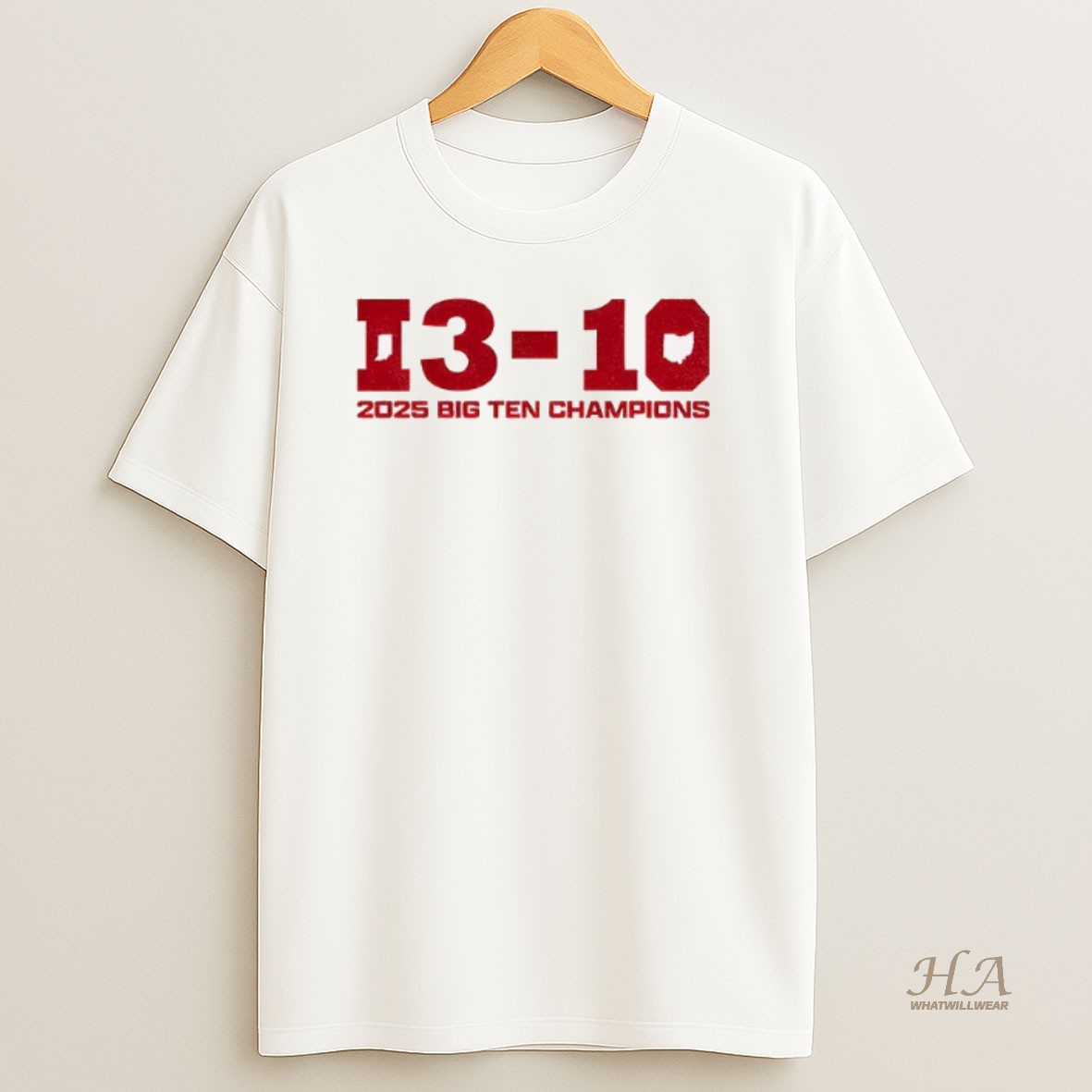 Official Cig Ten Champs Indiana Hoosier Footbal 13 10 Shirt