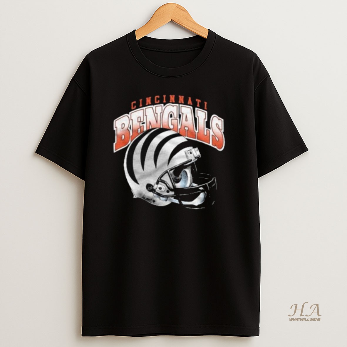 Official Cincinnati Bengals Gradient Alt Helmet Long Sleve Shirt