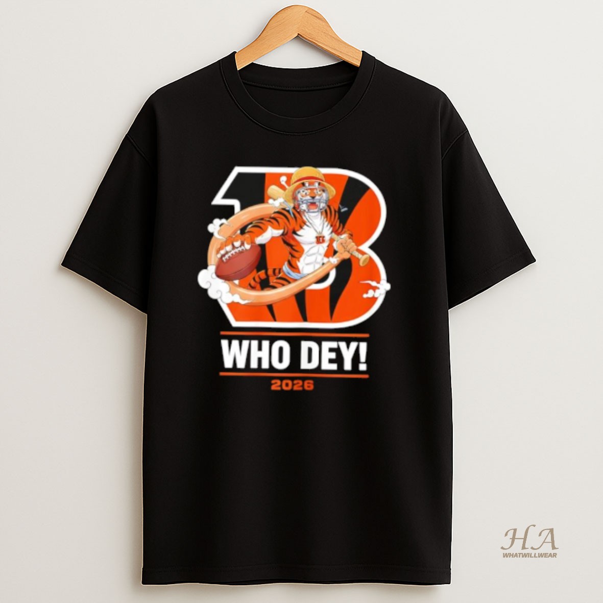 Official Cincinnati Bengals One Piece 2026 Luffy Who Dey T Shirt