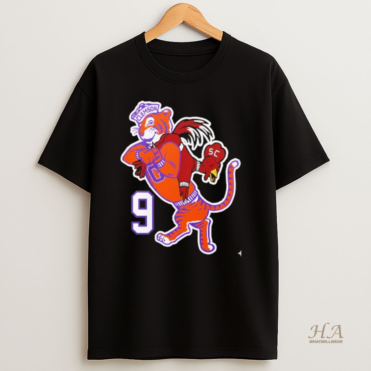 Official Clemson Tigers And University Of South Carolina Mascots T Shirt