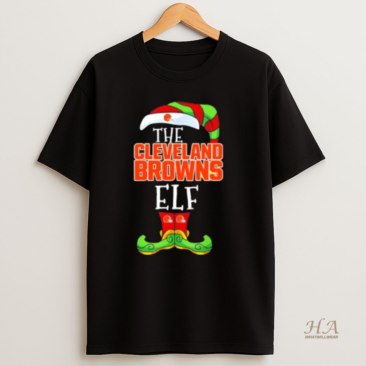Official Cleveland Browns Christmas Elf T Shirt