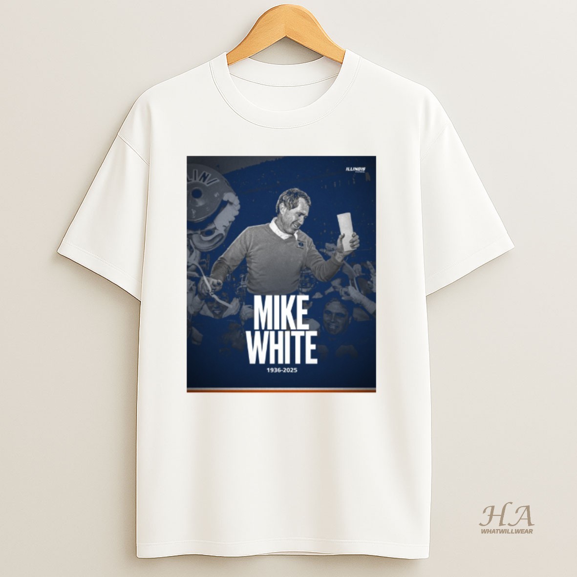 Official Coach Mike White _e2_80_94 1983 Big Ten Champions Illinois Football T Shirt