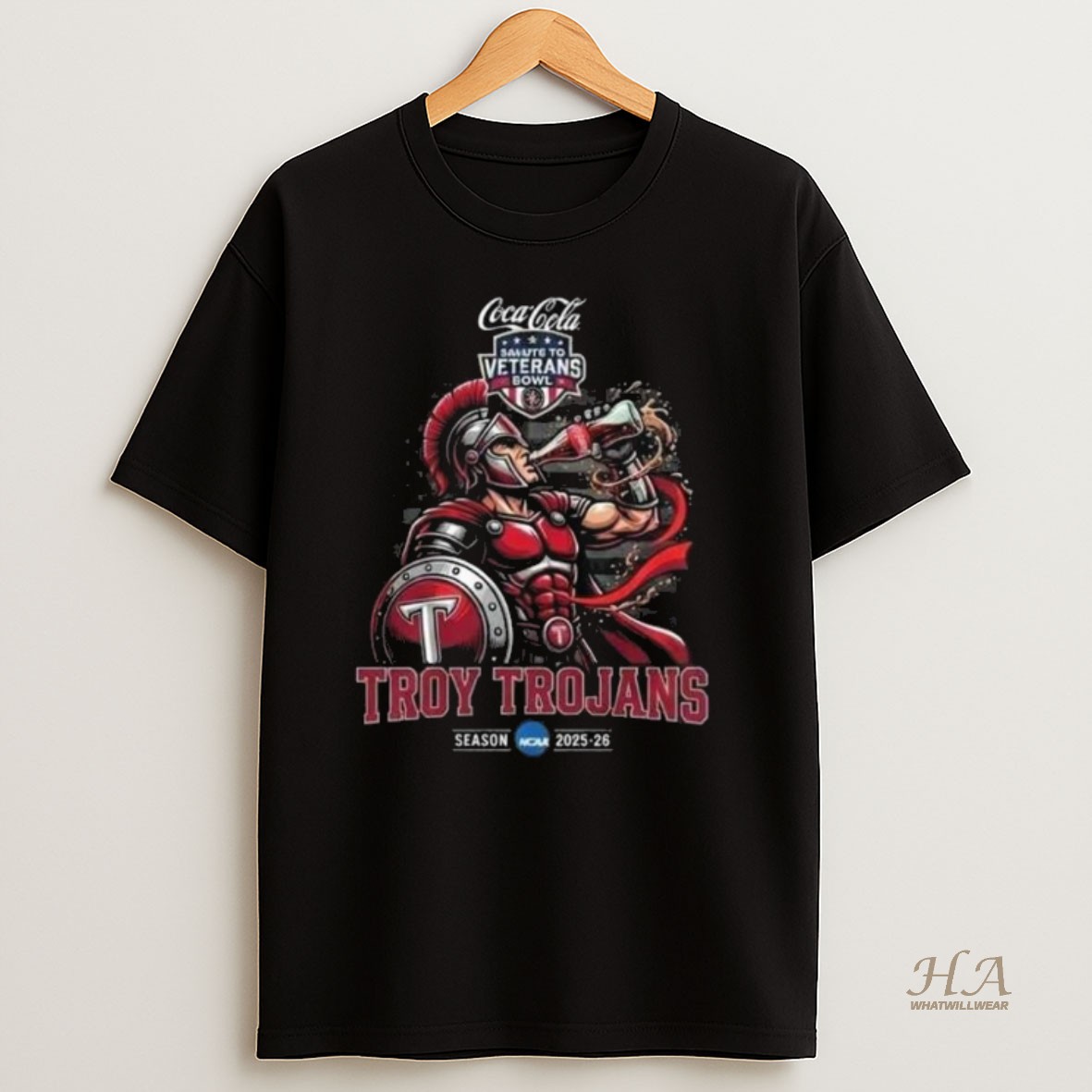 Official Coca Cola X College Football Bowl Ncaa Season 2025 26 Salute To Veterans Bowl Troy Trojans On December 16 2025 At Cramton Bowl Montgomery Long Sleve Shirt