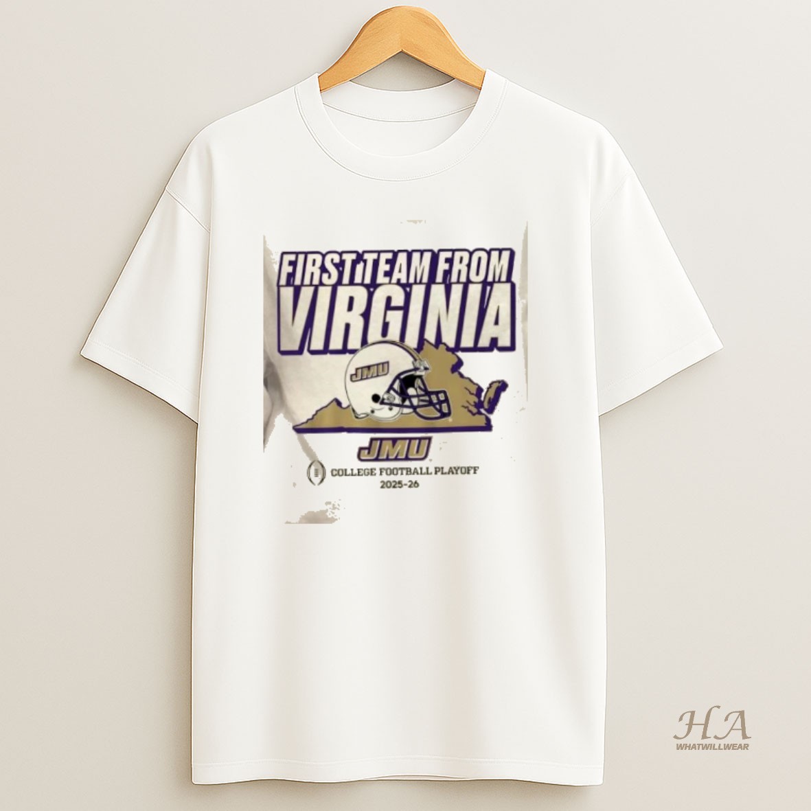 Official College Football Playoff 2025 26 Jmu Football Cfps First Team From Virginia T Shirt
