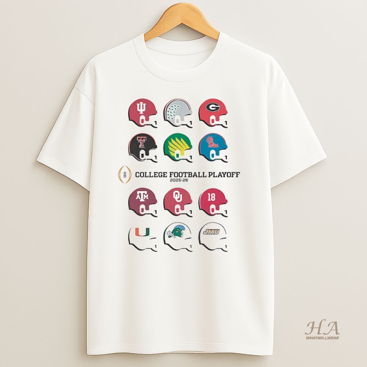 Official College Football Playoff 2025 Team Helmets Shirt