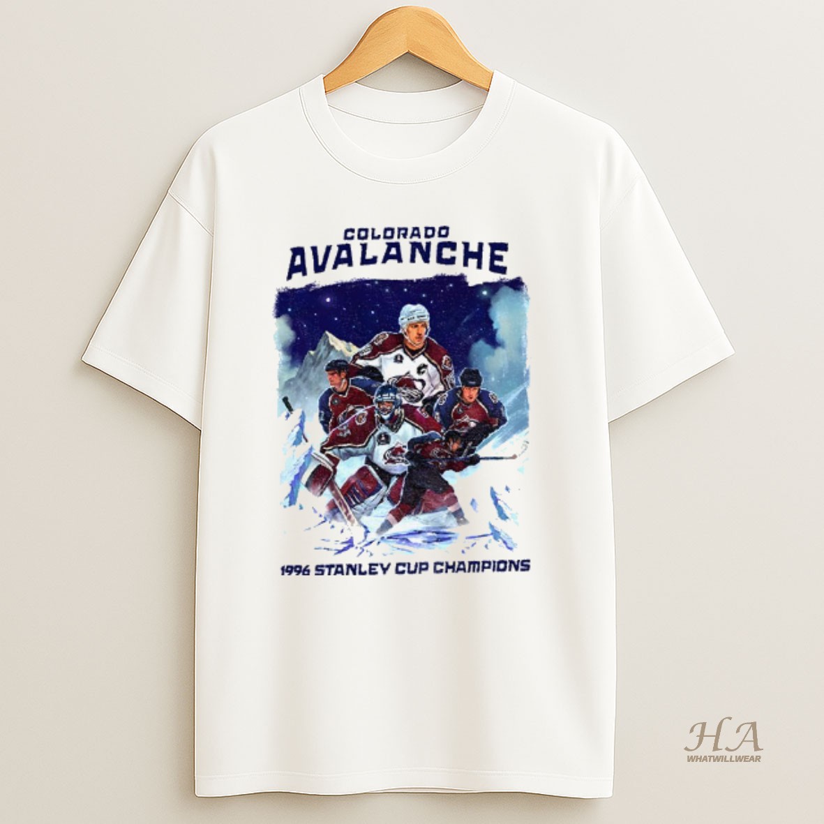 Official Colorado Avalanche Stanley Cup 1996 Stanley Cup Champions T Shirt