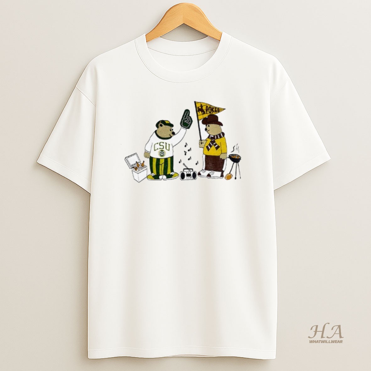 Official Colorado State Rams Vs Oklahoma State Cowboys Pokes Tailgating Fan Bears T Shirt