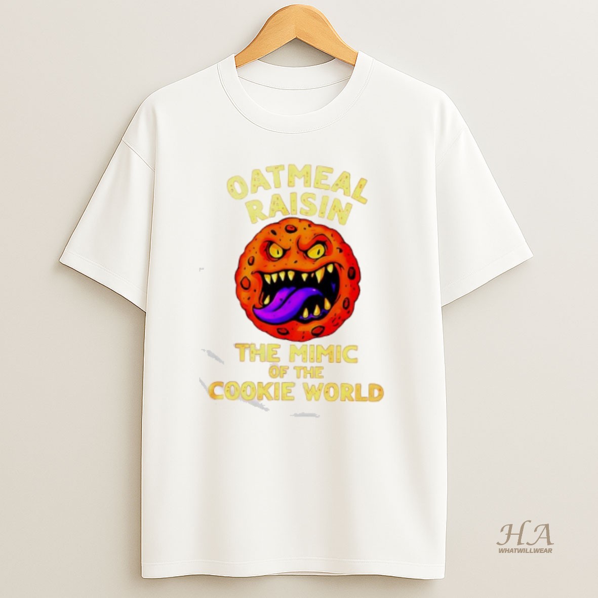 Official Cookie Monster Oatmeal Raisin The Mimic Of The Cookie World T Shirt