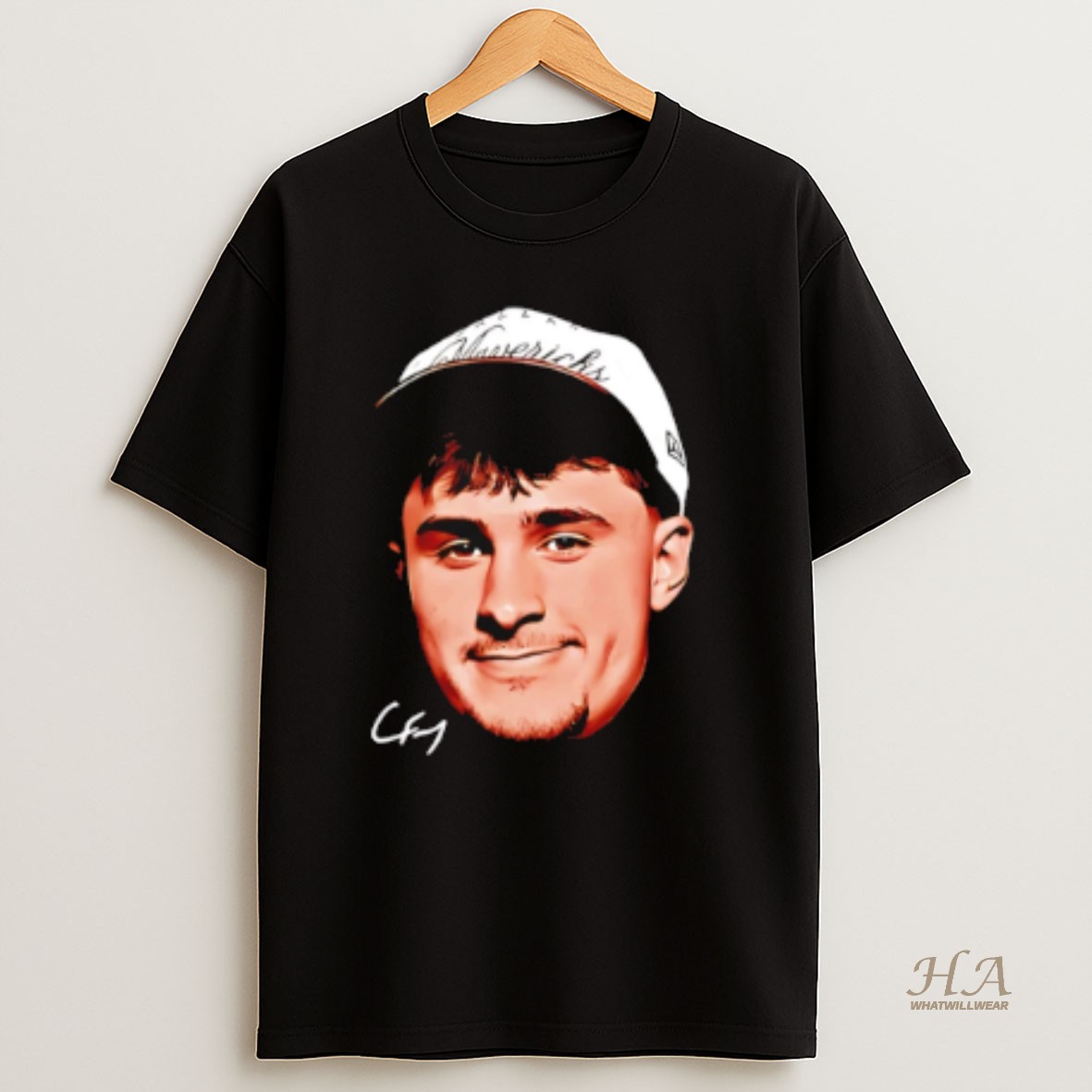 Official Cooper Flagg Dallas Mavericks Big Face Signature T Shirt