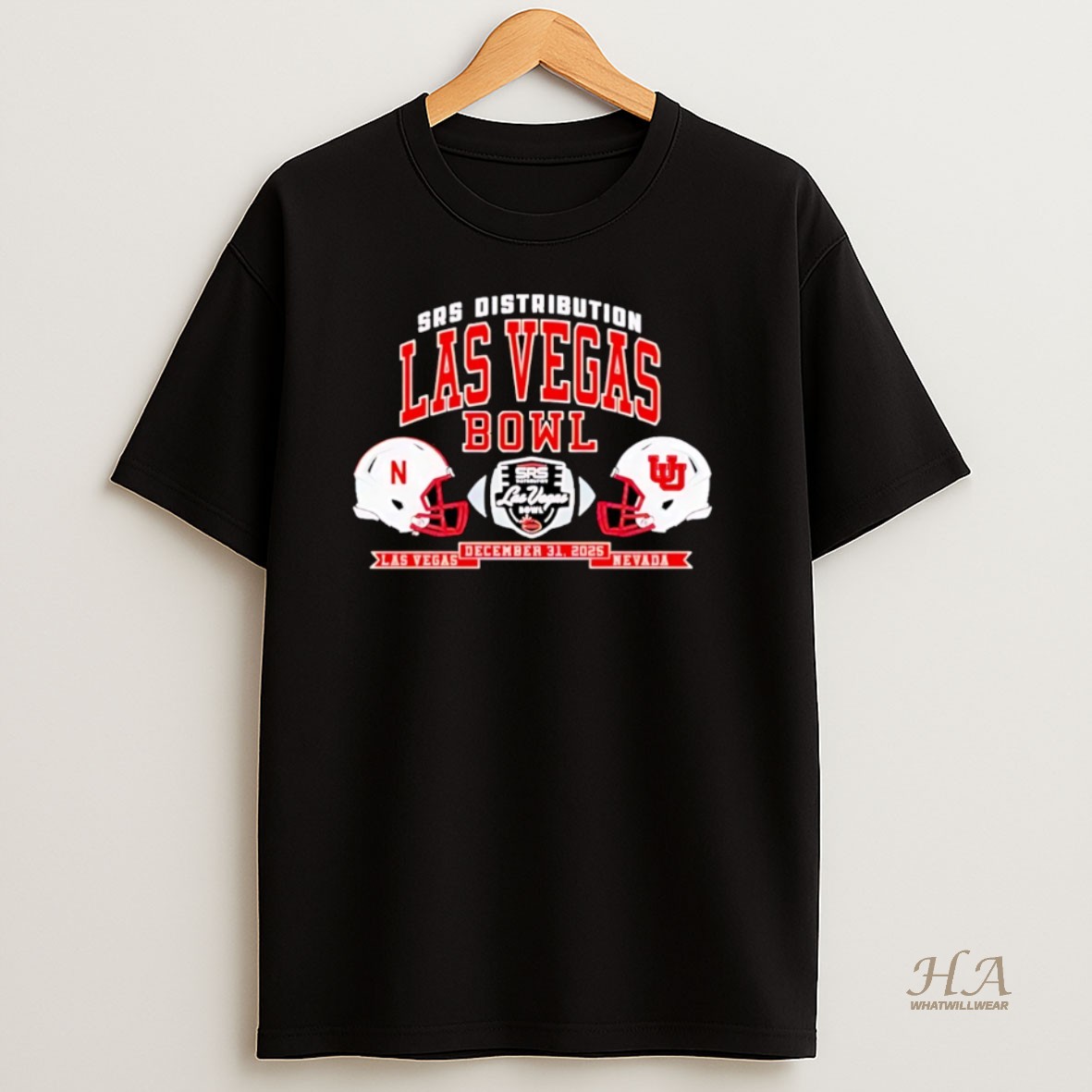 Official Cornhuskers Vs Utes 2025 Las Vegas Bowl Helmet Christmas Shirt