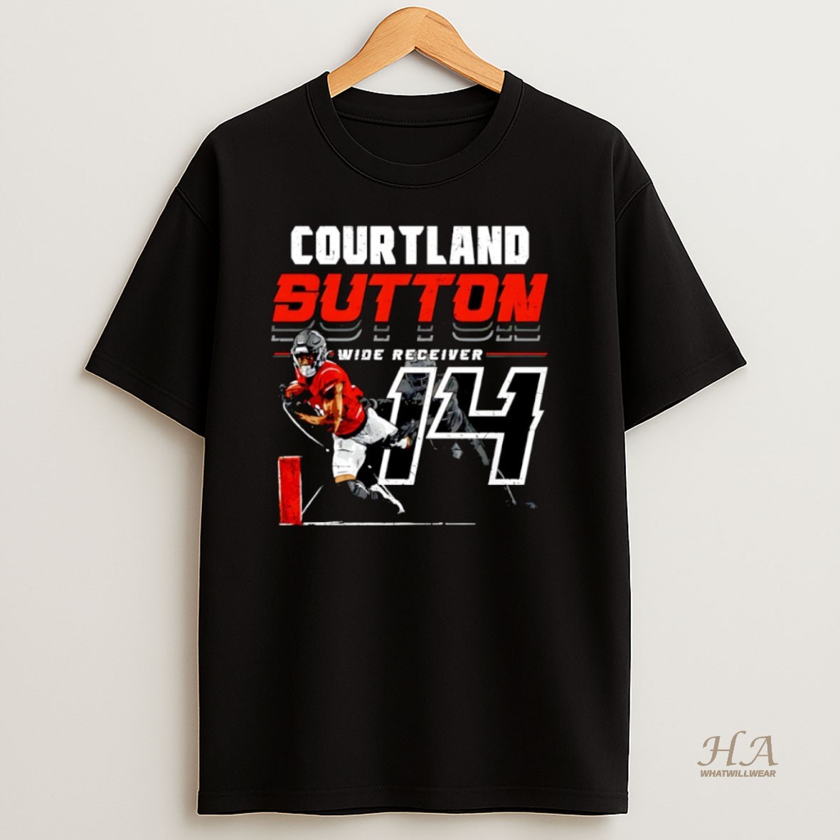 Official Courtland Sutton Player Name Denver Broncos Football Signature T Shirt