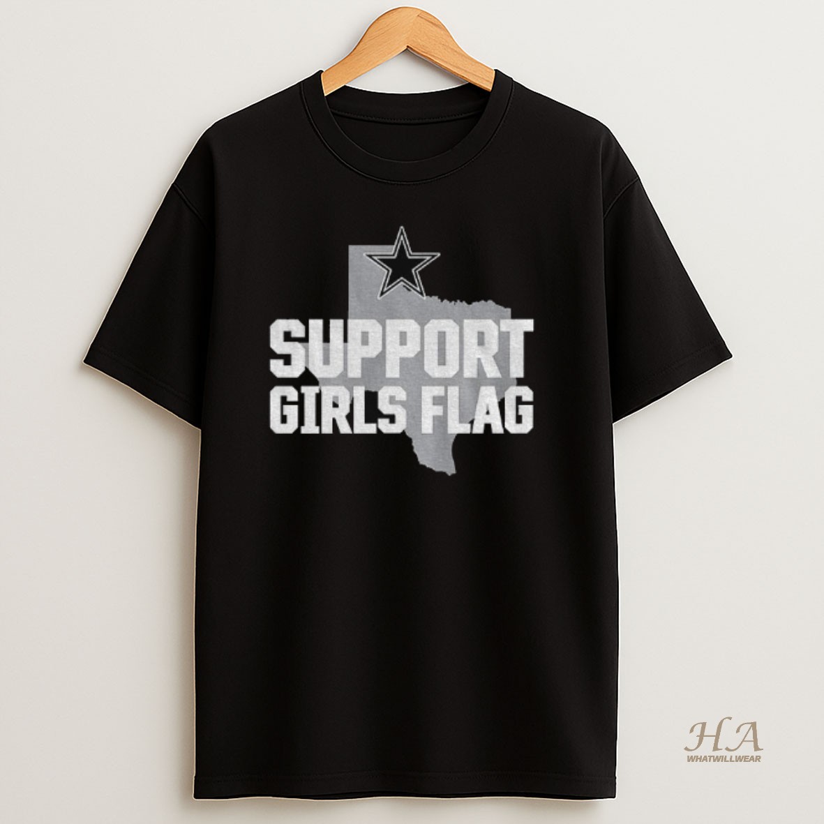 Official Cowboys Support Girls Flag Dallas Cowboys Nfl Football Logo T Shirt