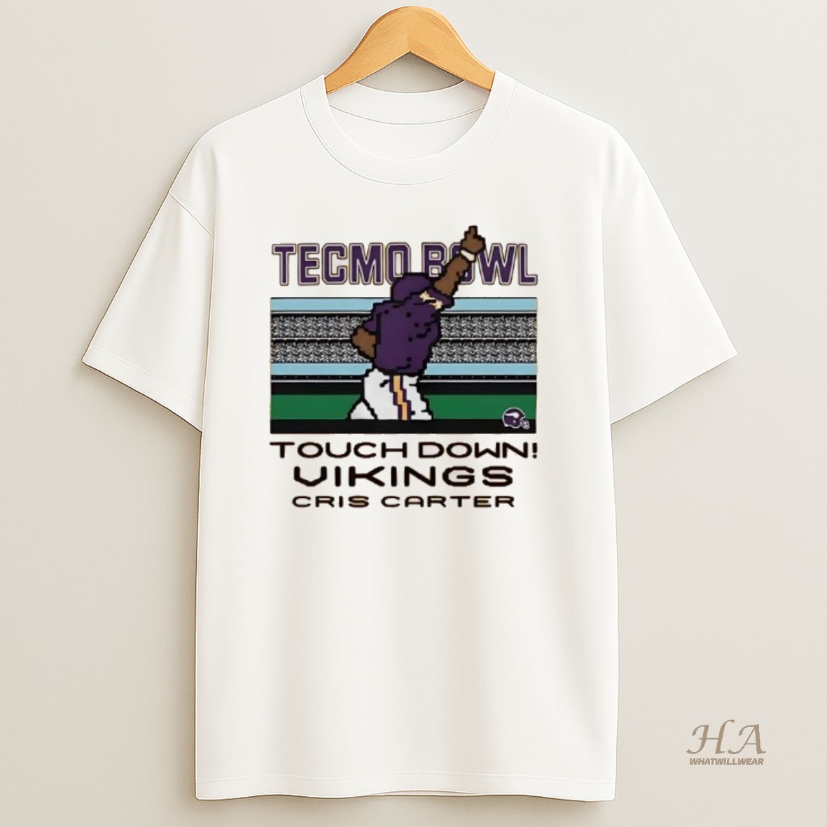 Official Cris Carter Techmo Bowl Touchdown Minnesota Vikings T Shirt