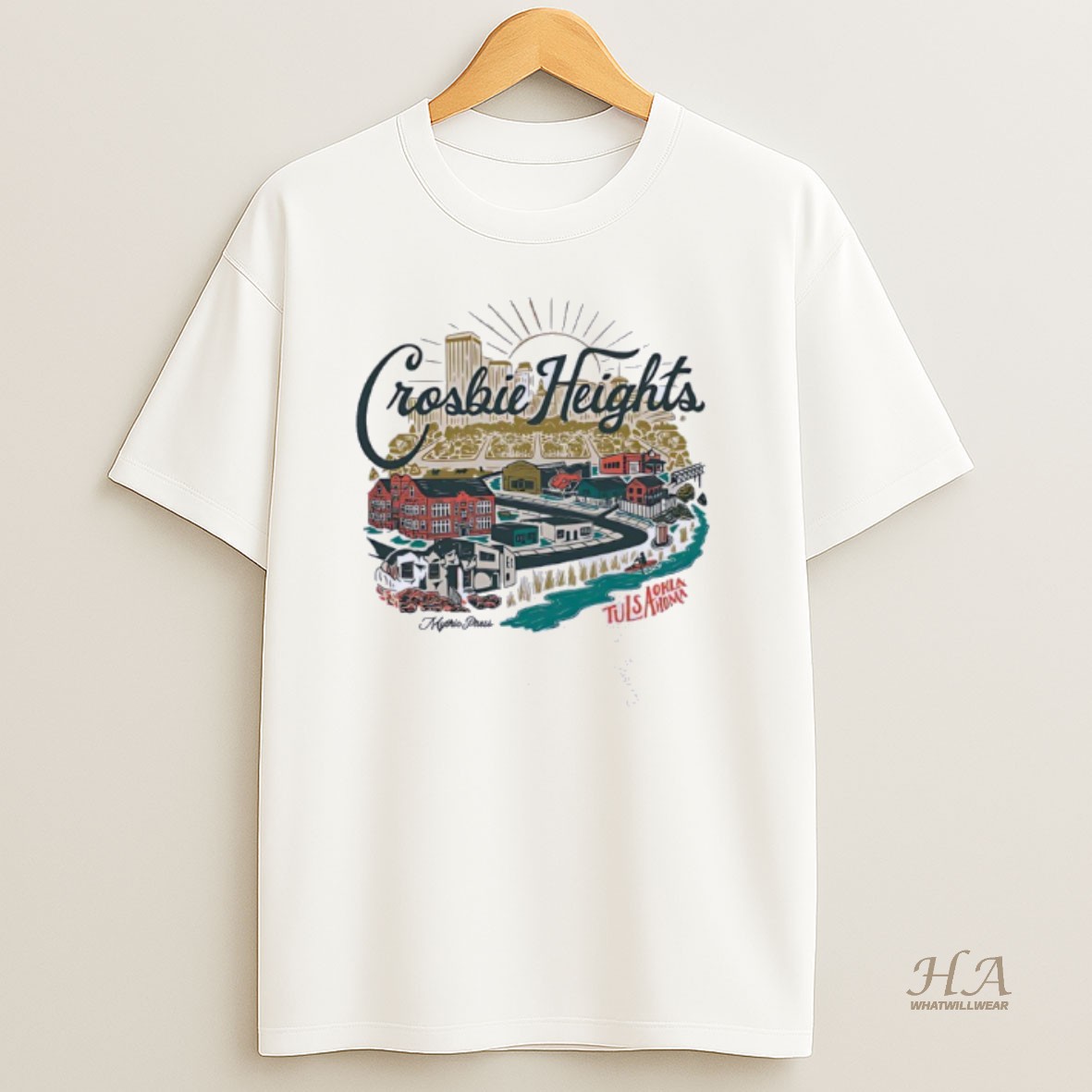 Official Crosbie Heights Tulsa Oklahoma Mythic Press T Shirt