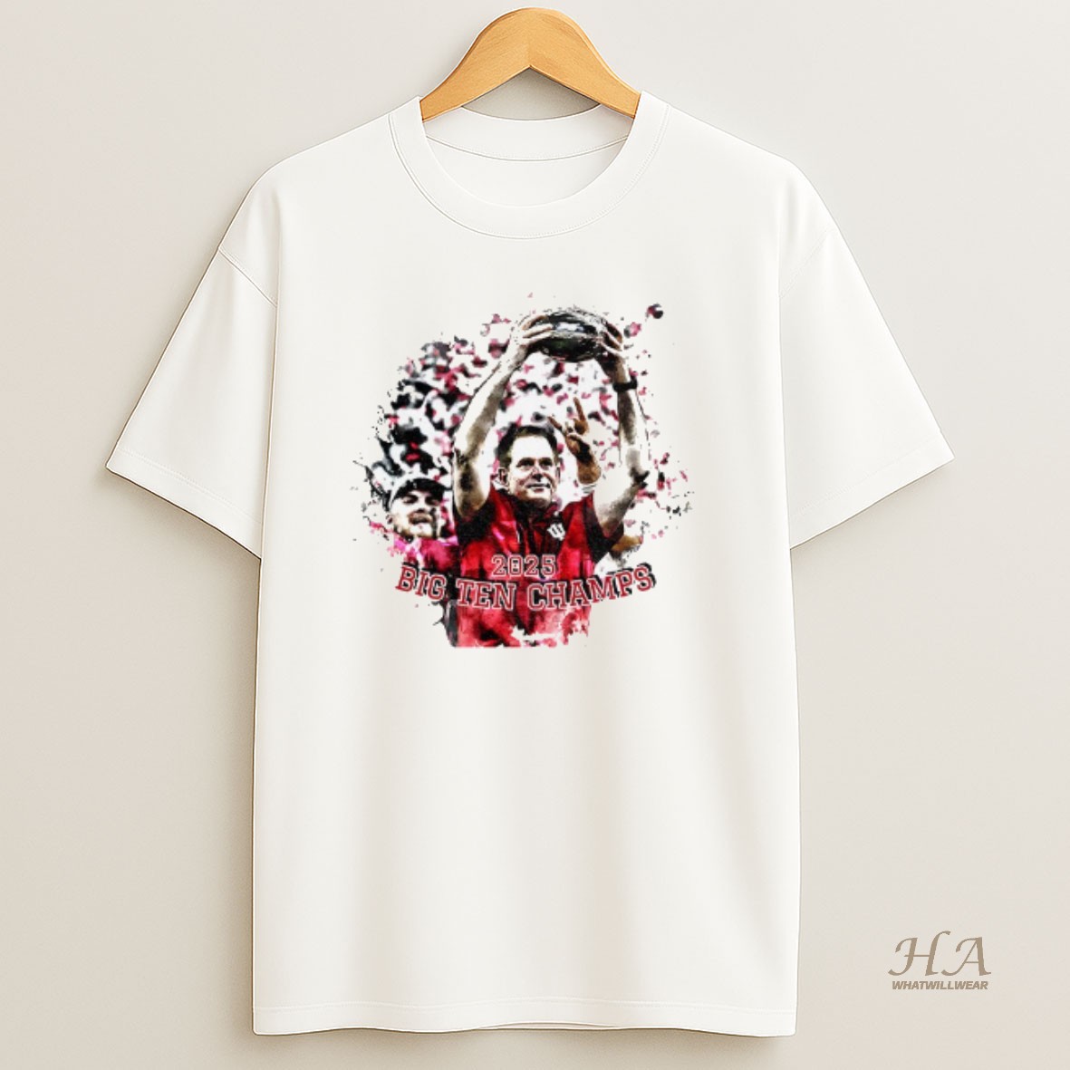 Official Curt Cignetti Indiana Hoosiers 2025 Big Ten Champions Tribute Art T Shirt