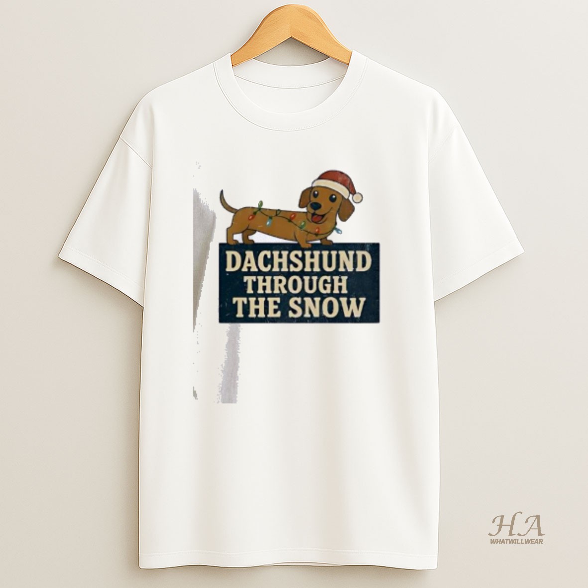 Official Dachshund Through The Snow Christmas T Shirt