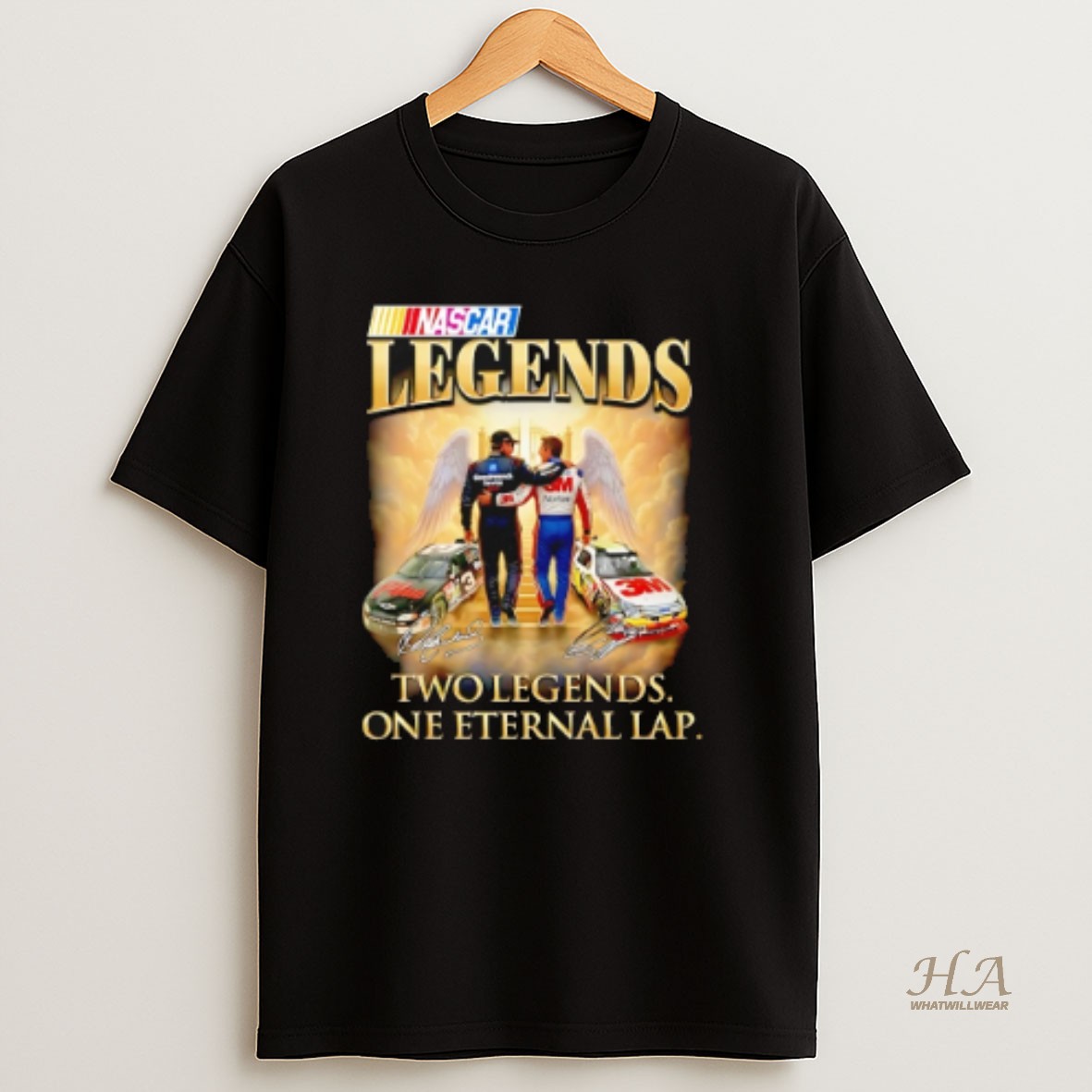 Official Dale Earnhardt And Greg Biffle Nascar Legends Two Legends One Eternal Lap T Shirt