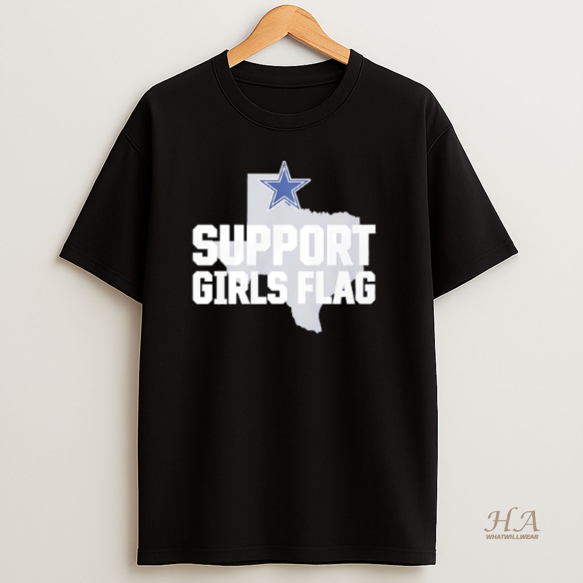Official Dallas Cowboys Support Girls Flag T Shirt