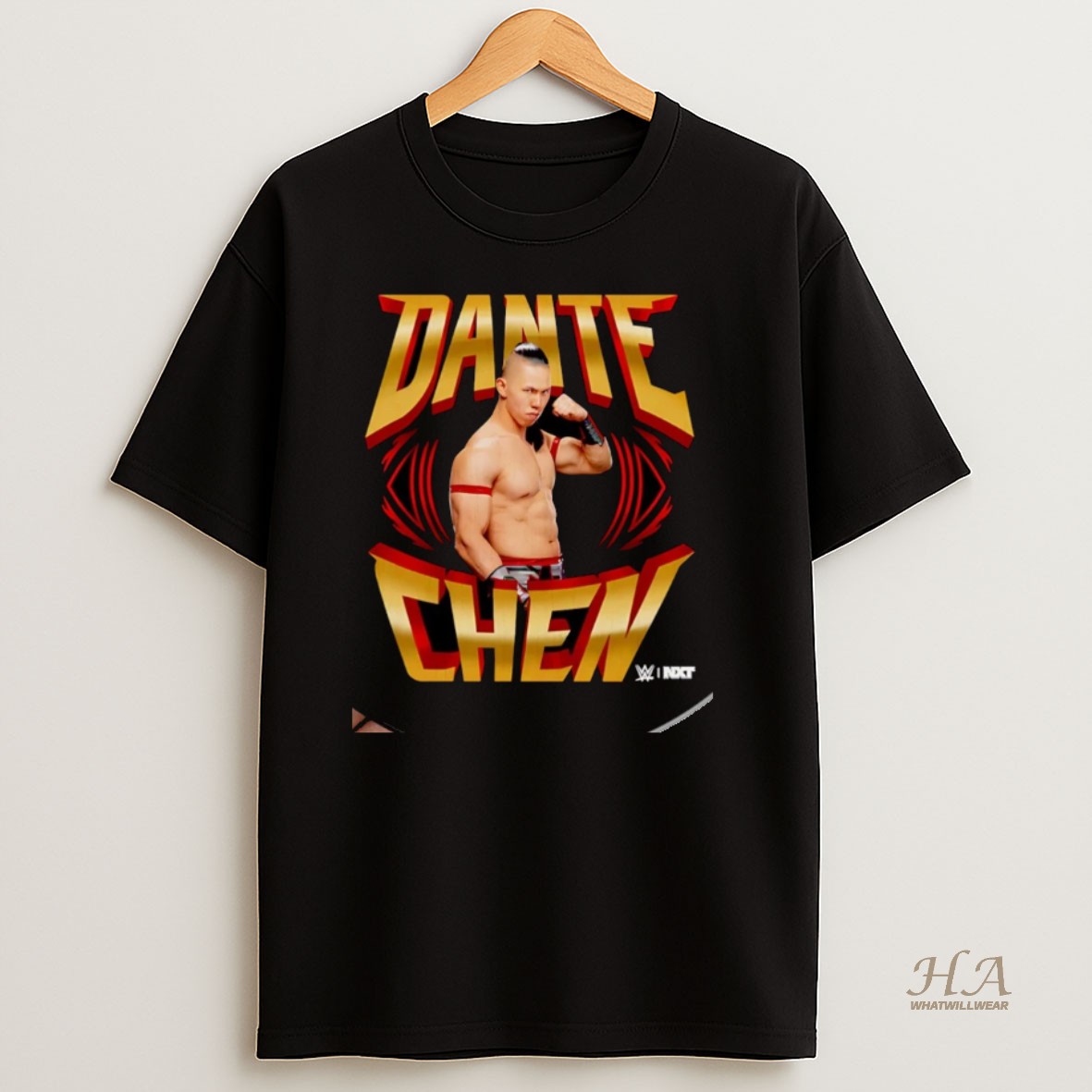 Official Dante Chen Superstar Name Wwe Vintage Christmas T Shirt