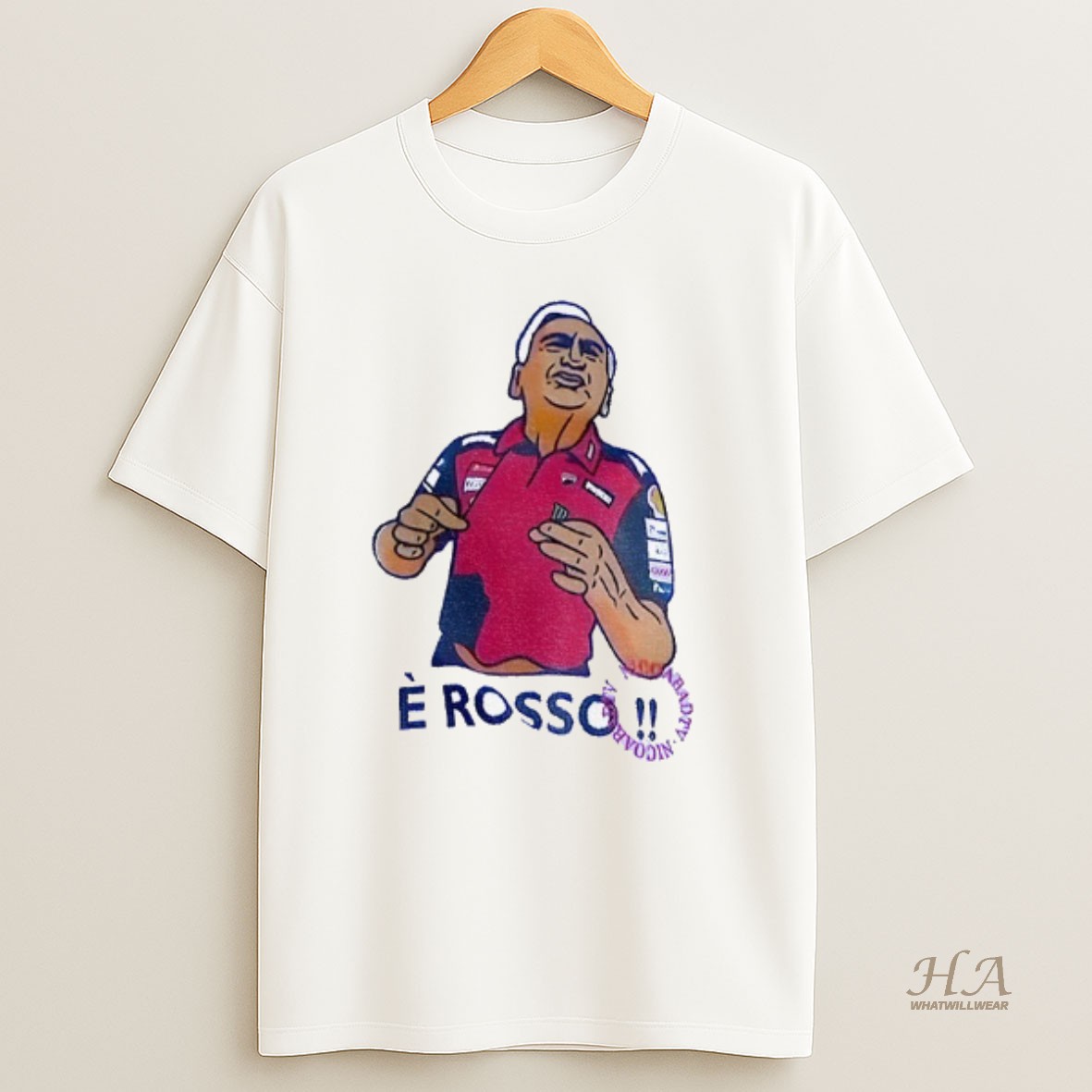 Official Davide Tardozzi Grand Prix 250cc E Rosso Cartoon T Shirt