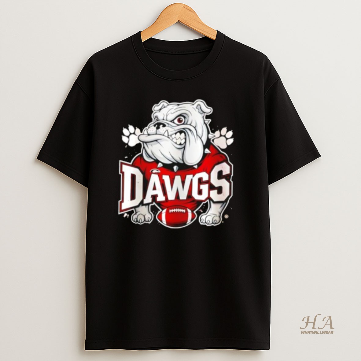 Official Dawgs Georgia Bulldogs Football Mascot T Shirt